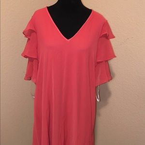 Pink flowy dress